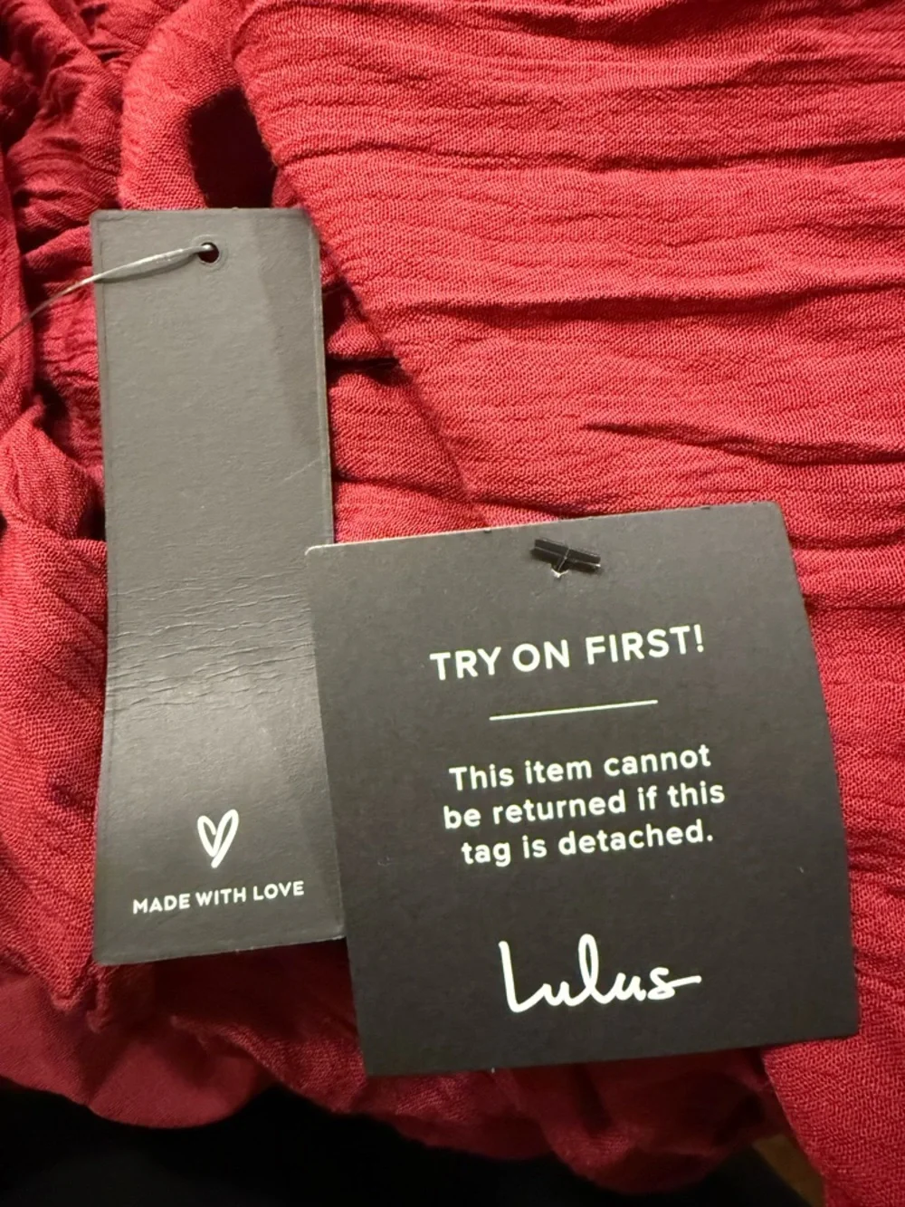 Lulus Red Wrap Maxi Dress Size Medium Flutter Sleeve Tie Waist Romantic NWT - Picture 5 of 7